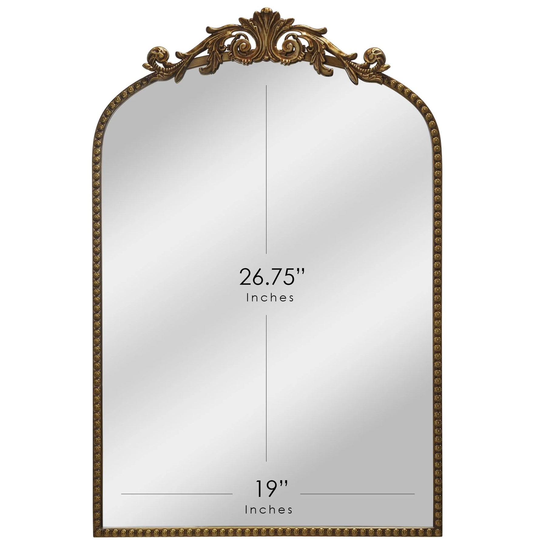Better Homes & Gardens 20" x 30" Arch Metal Wall Mirror Décor in Gold