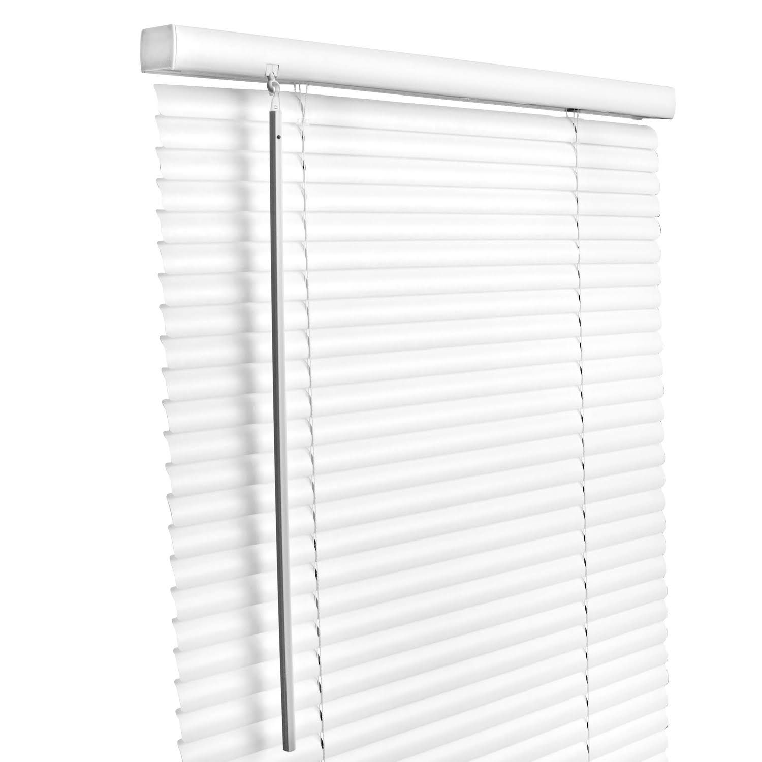 Living Accents Vinyl 1 in. Blinds 29 in. W x 64 in. H White Cordless