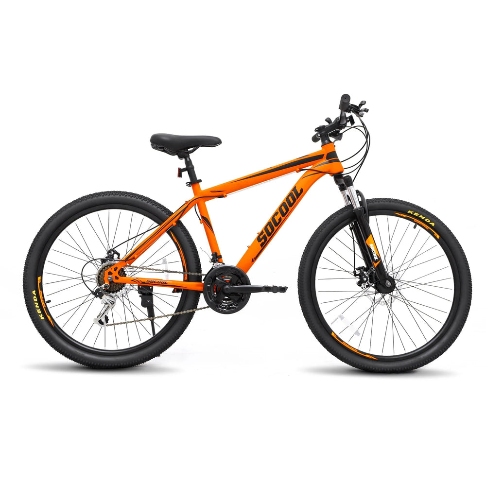 SOCOOL Mountain Bikes for Adults 26'' Bicycle, 21 - Speed - Orange & Black