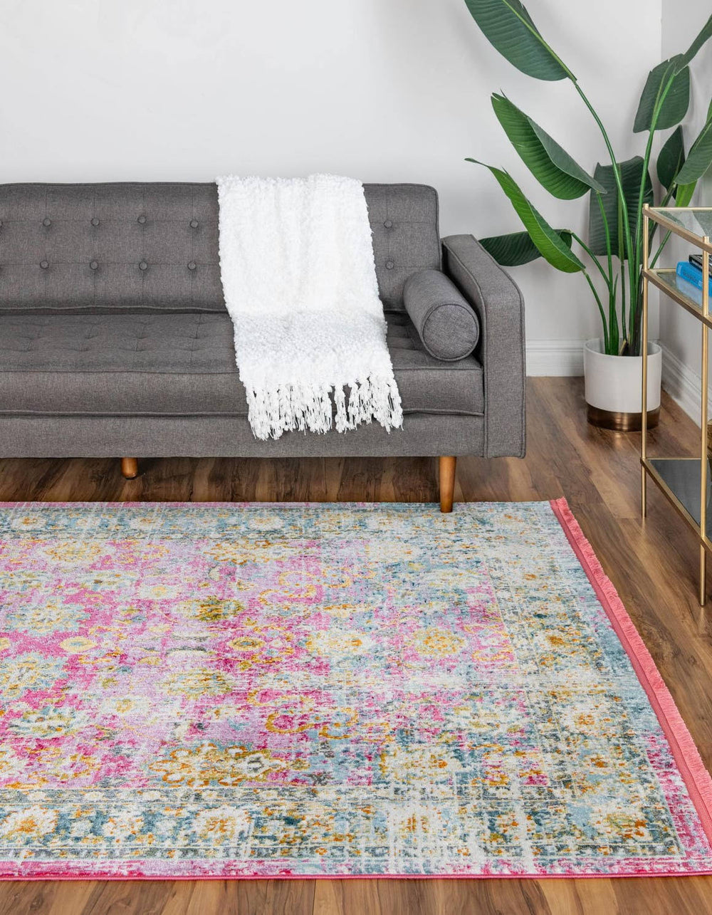 Rugs.com Paragon Collection Rug 9' x 12' Pink Medium-Pile Rug Perfect for Living Rooms, Large Dining Rooms, Open Floorplans